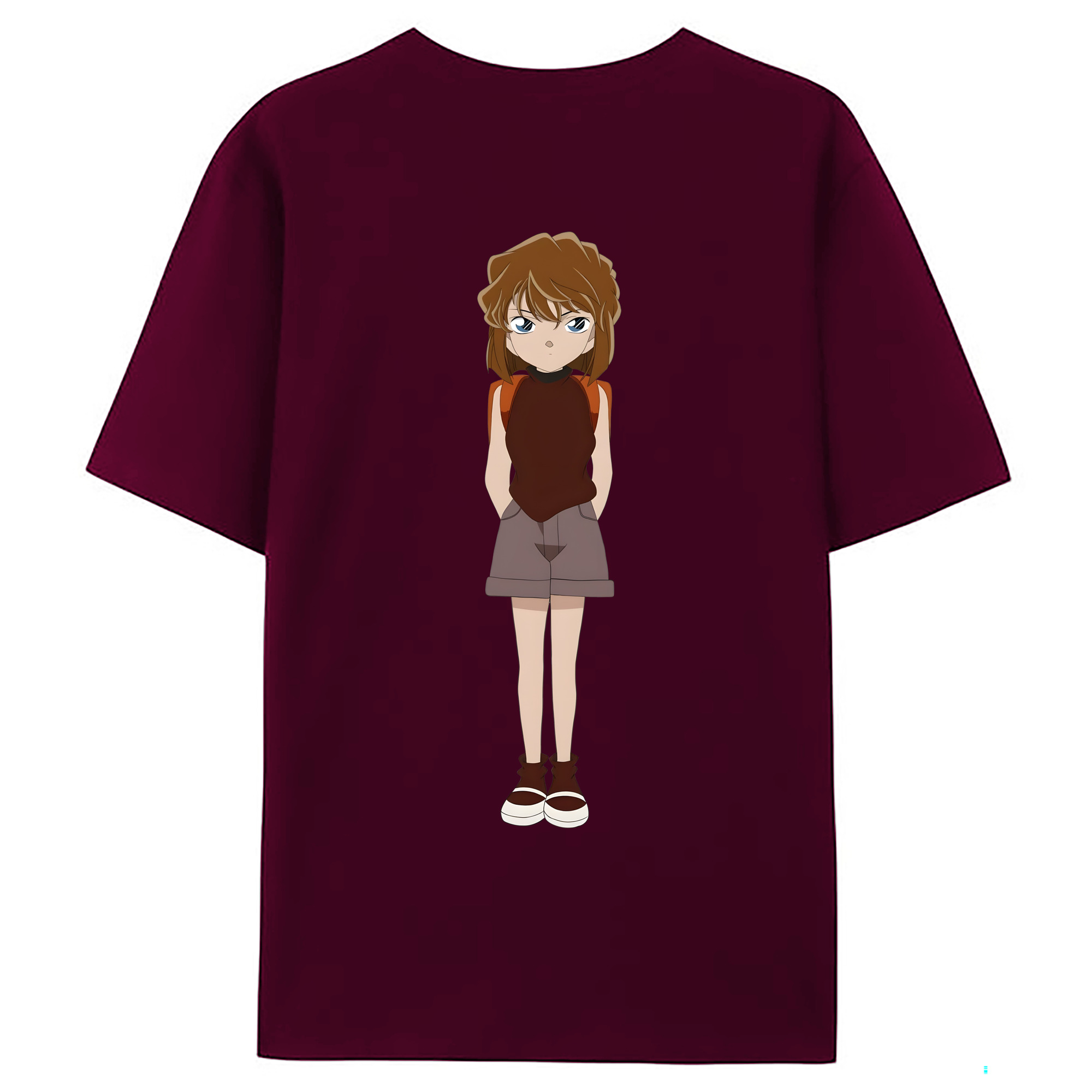 （画像用） 名探偵コナン 灰原 哀 はいばら あい Detective Conan Anita Hailey、Vi Graythorn Haibara Ai レディース半袖Tシャツ(バックプリント)